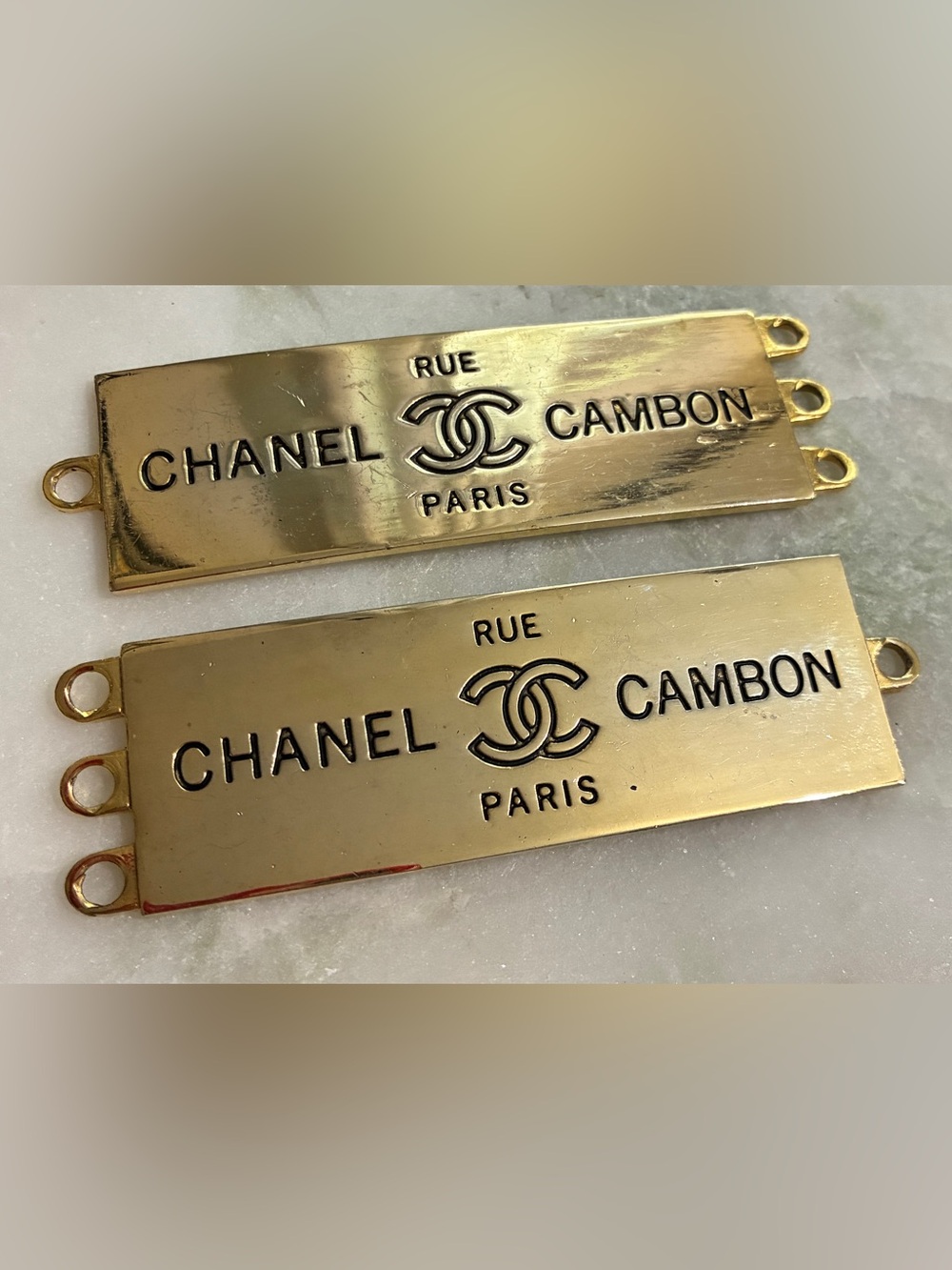 2 Authentic Chanel Hardware Belt Pieces